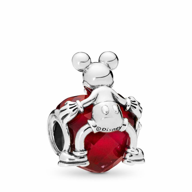 Pandora Disney Mickey Love Heart Charm NZ Sale, Sterling Silver (598312-FED)